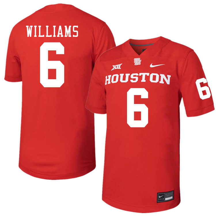 Houston Cougars #6 Damarion Williams College Football Jerseys Stitched Sale-Red